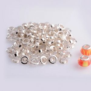 Cuentas metálicas pulsera tipo PANDORA 25 u