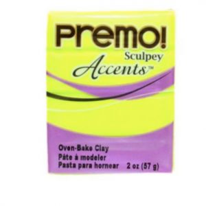 Sculpey Premo   57g   AMARILLO FLUORESCENTE