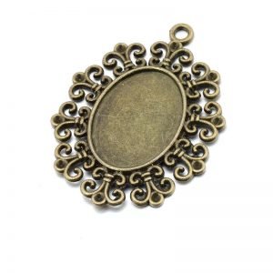 Base de bronce gran camafeo diseño ORNAMENTADO 1u