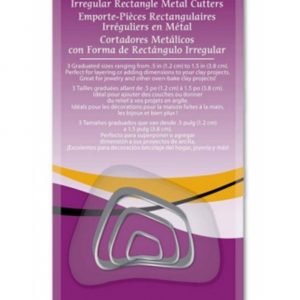 Juego de 3 cortadores acero inoxidable Sculpey forma RECTÁNGULO IRREGULAR   3u