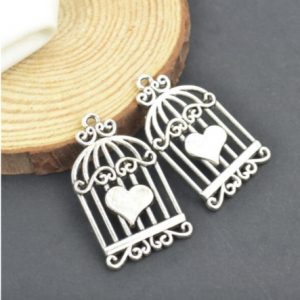 Pequeña JAULA PLANA para jardín de hadas  1u