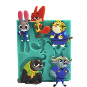 Molde de silicona de figuras película Zootopia 1U