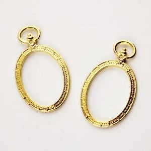 Marco medallón reloj  DORADO  1u