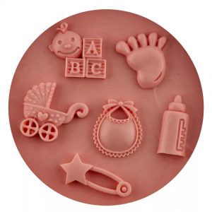 Molde de silicona con mini motivos BEBÉ       1U