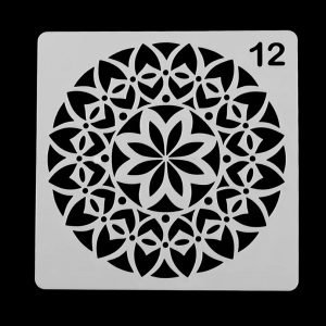 Sténcil de plástico modelo mándala  Nº 12    1u