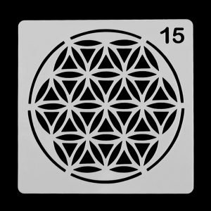 Sténcil de plástico modelo mándala  Nº 15    1u