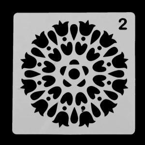 Sténcil de plástico modelo mándala  Nº 2    1u