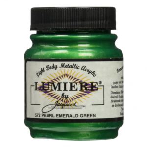 Jacquard Lumiere pintura acrílica metalizada  color   Pearl  Emerald  Green 66 ml