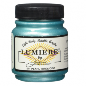 Jacquard Lumiere pintura acrílica metalizada  color   Pearl Turquoise  66 ml