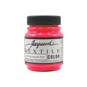 Jacquard Textile color  Fluor Red/Pintura Fluorescente  para tela 66 ml
