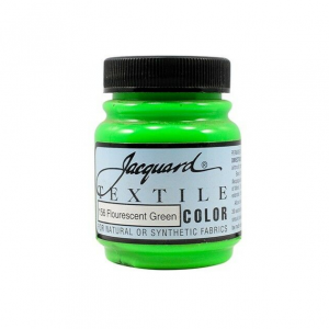 Jacquard Textile color  Fluor Green/Pintura Fluorescente  para tela 66 ml