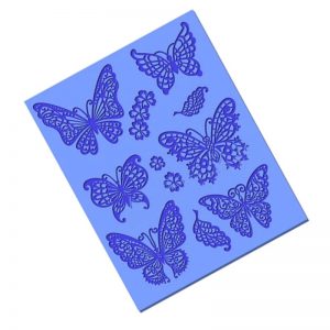Alfombrilla de silicona de encaje modelos   MARIPOSAS      1u