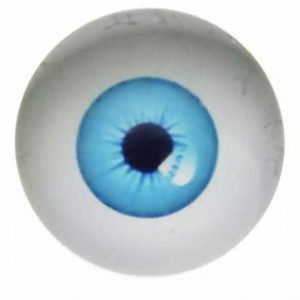 Ojos grandes CELESTES de vidrio para Muñeca modelo 2      1 par 18 mm