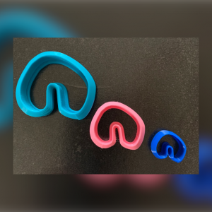 Juego de 3 cortadores de   CURVO2       3 piezas