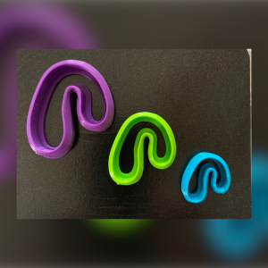 Juego de 3 cortadores de  CURVO 1       3 piezas