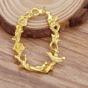 Marco medallón dorado Rococó2      1 u