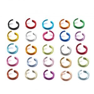 Argollas  conectoras MULTICOLOR  de 8mm     300u