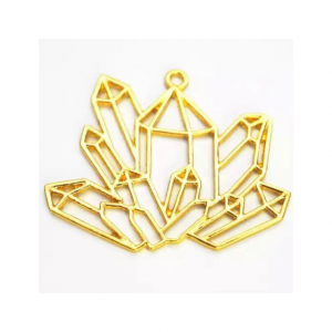 Marco medallón metal  CRISTAL PUNTIAGUDO         1u