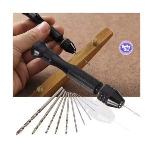 Pack taladro manual con 10 brocas     1  set
