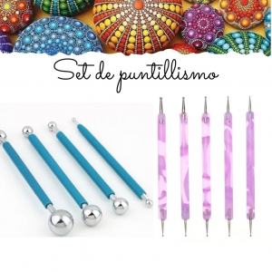 Set de herramientas para PUNTILLISMO         9 piezas