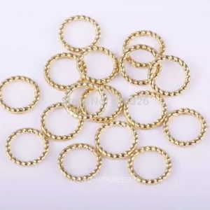 Argollas  de   DORADAS cerradas anillo giratorio de 8mm    100u