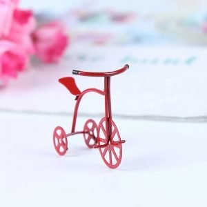 Mini  BICICLETA RETRO roja  de metal      1u