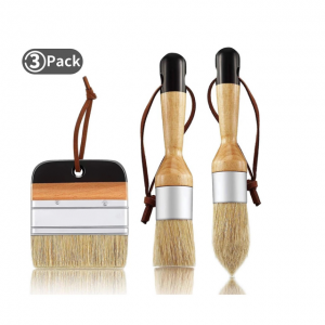 Set brochas  pintura TIZA  y CERA para muebles       3u
