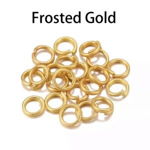 Argollas  FROSTED DORADO  8mm        200u