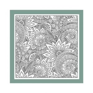 Textura de silicona  modelo: Mandala Flores   1u