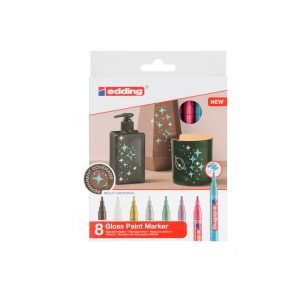Edding  Set 8 Marcadores de Pintura colores  METÁLICOS  1-2mm