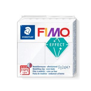 FIMO EFFECT  color  BLANCO GLITTER .     57g