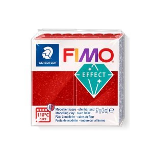 FIMO EFFECT  color  ROJO GLITTER .     57g