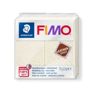 FIMO LEATHER EFFECT  color IVORY. -  57g