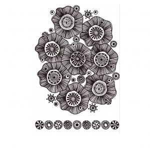 Sello de textura de silicona  modelo: Floración  1u