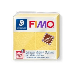 FIMO LEATHER EFFECT  color  AMARILLO AZAFRÁN . -  57g