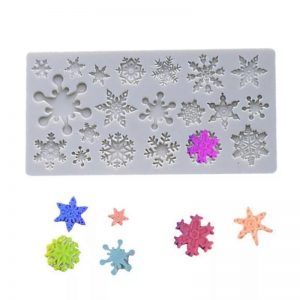 Molde de silicona  COPOS DE NIEVE       1u