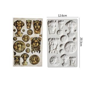 Gran Molde de silicona con diseños CARAS VINTAGE       1U