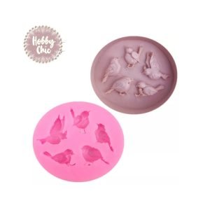 Molde de silicona con diseño PAJARITOS        1u