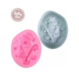 Molde de  Oso navideño de silicona        1u