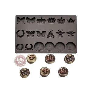 Gran Molde de silicona con diseños MARIPOSAS E INSECTOS      1u