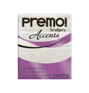 Sculpey Premo Accents  Blanco Escarcha Glitter.   57 g