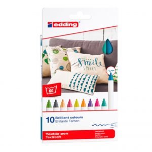 Edding  Set 10 Marcadores TEXTIL  colores  brillantes   1mm