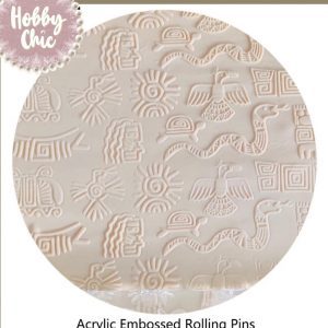 Rodillo de acrílico para texturar arcilla diseño:    AZTECA     1u