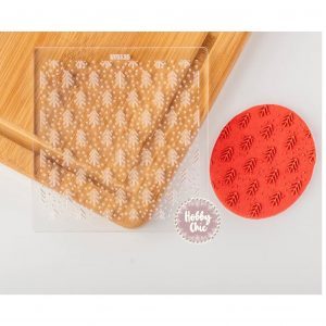 Sello de acrílico para texturar con patrón de ARBOLITO NAVIDAD      1u