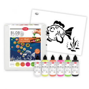 Viva Decor Blob Paint Color 90ml (Set De 6 Colores) - FISH NEÓN