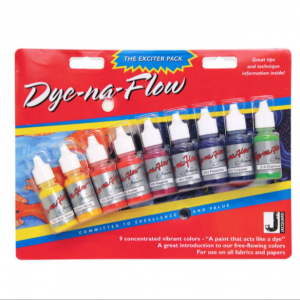 Jacquard Dye-Na-Flow (Pintura Acrilica Extra Líquida) Exciter Pack - (Set De 9 Colores De 14.8ml)