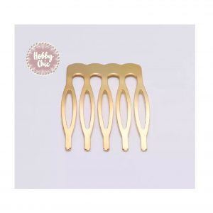 PEINE METÁLICO color  dorado para el pelo  4u