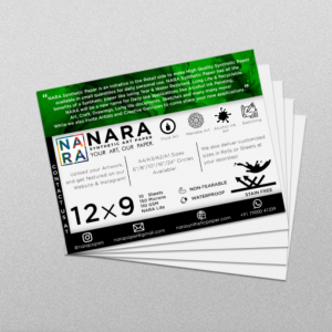 Papel sintético para tintas al alcohol NARA LITE BLANCO  30 X 23 cm.  12x9pulg  Pack  25 hojas de  150 mic