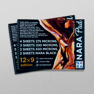 Papel sintético para tintas al alcohol. NARA PAD /Block    30 x 23 cm    11 hojas