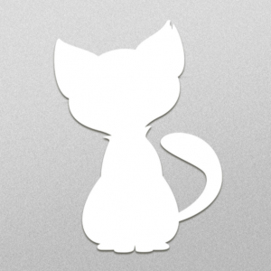 Papel sintético para tintas al alcohol NARA SHAPES. Forma GATITO        1u